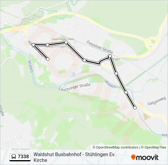 7338 Bus Line Map