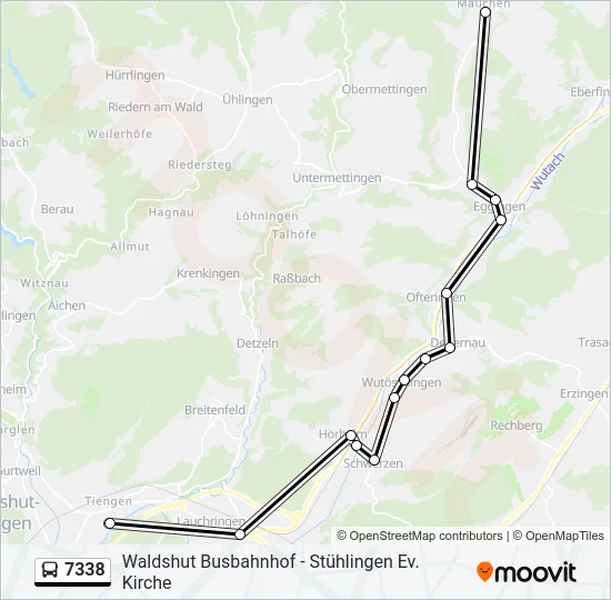 7338 Bus Line Map