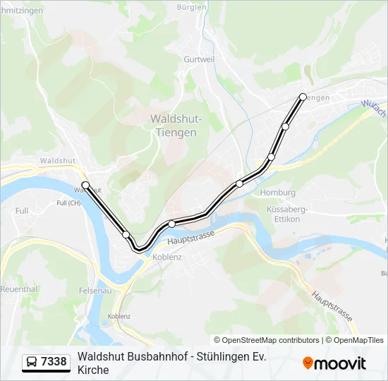 7338 Bus Line Map