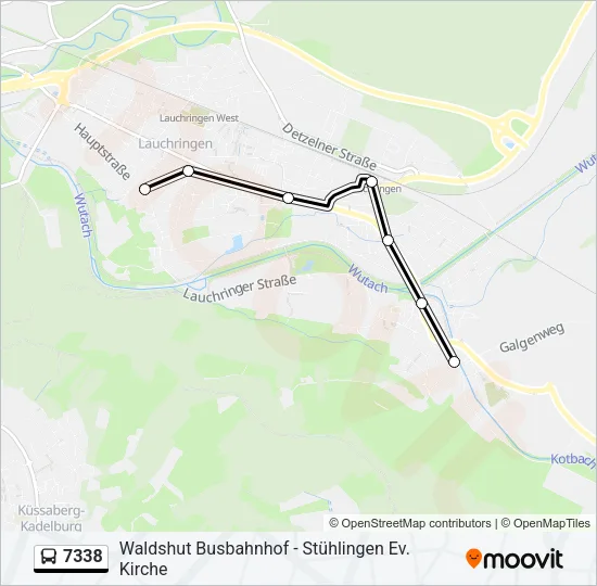 7338 Bus Line Map