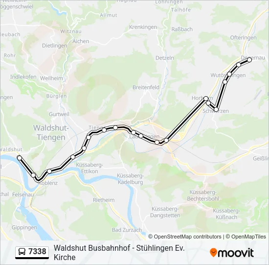 7338 Bus Line Map