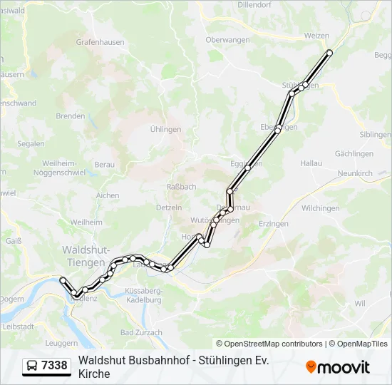 7338 Bus Line Map
