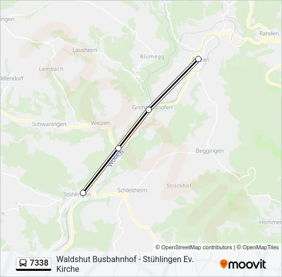 7338 Bus Line Map