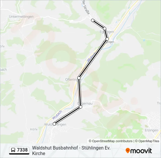 7338 Bus Line Map