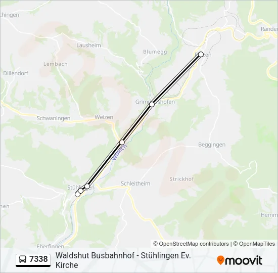 7338 Bus Line Map