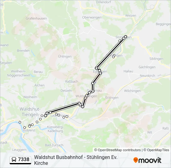 7338 Bus Line Map