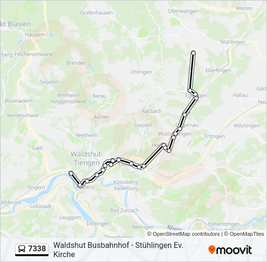 7338 Bus Line Map