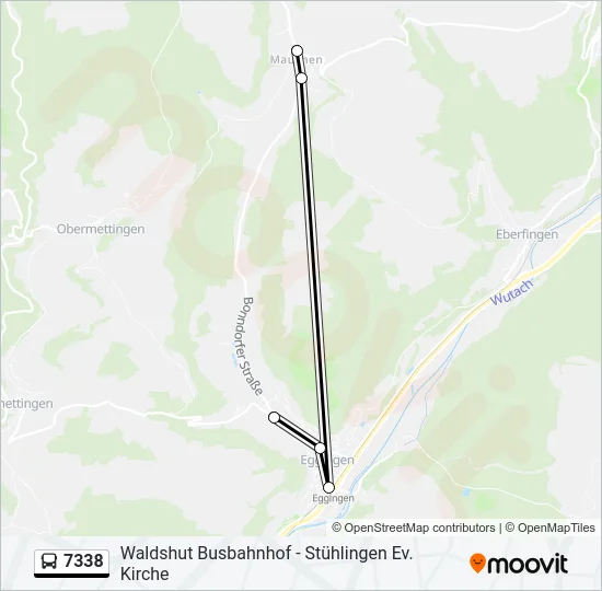 7338 Bus Line Map