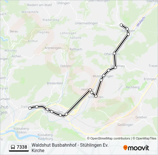 7338 Bus Line Map