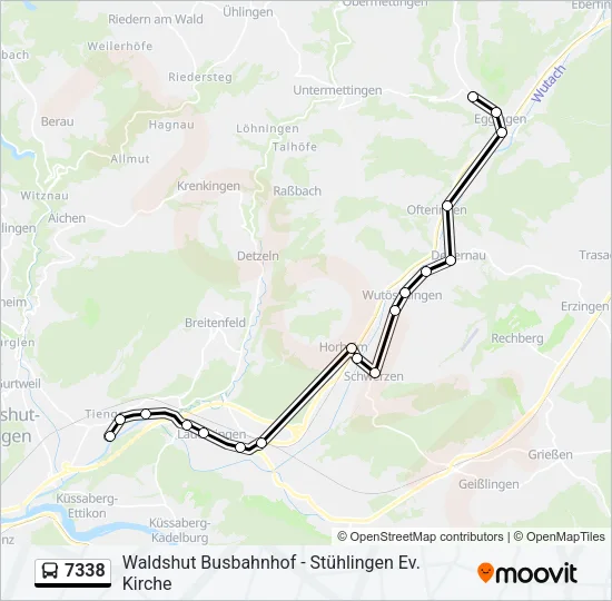 7338 Bus Line Map