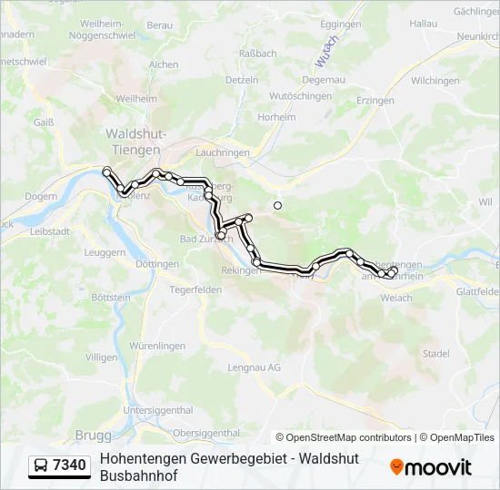7340 Bus Line Map