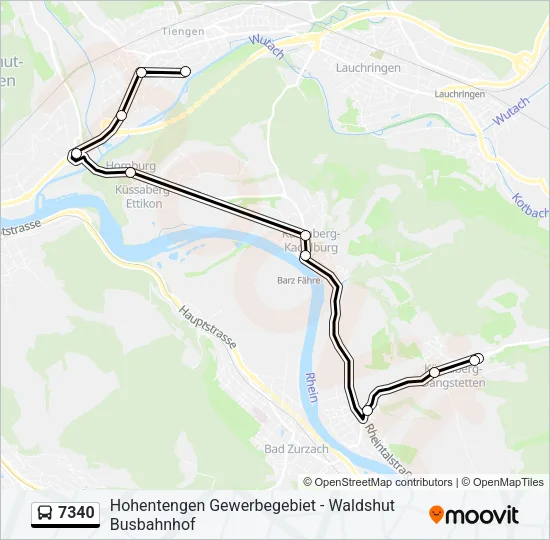 7340 Bus Line Map
