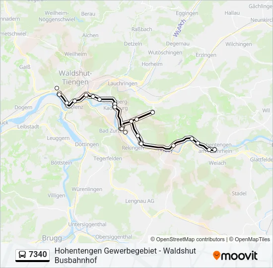 7340 Bus Line Map