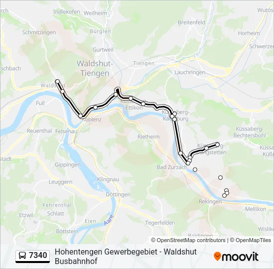 7340 Bus Line Map