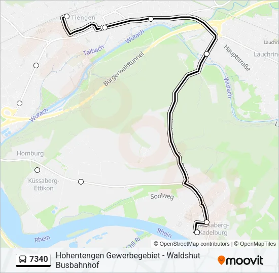 7340 Bus Line Map