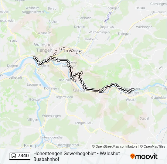 7340 Bus Line Map