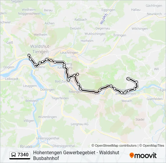7340 Bus Line Map