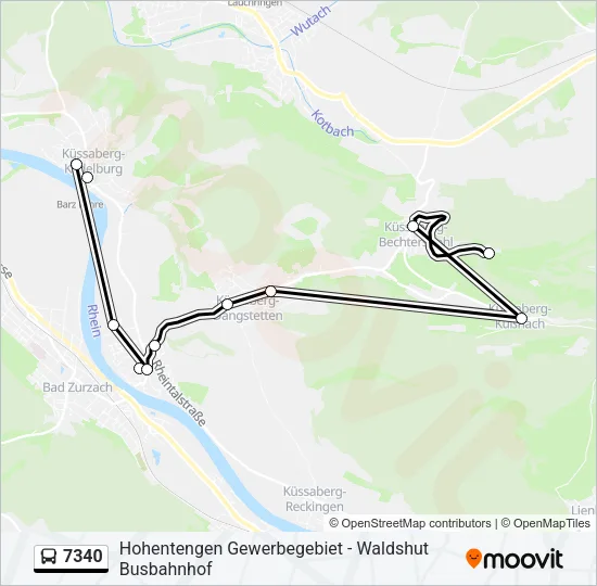 7340 Bus Line Map