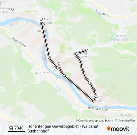 7340 Bus Line Map
