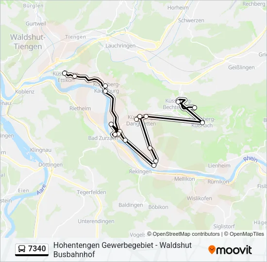 7340 Bus Line Map