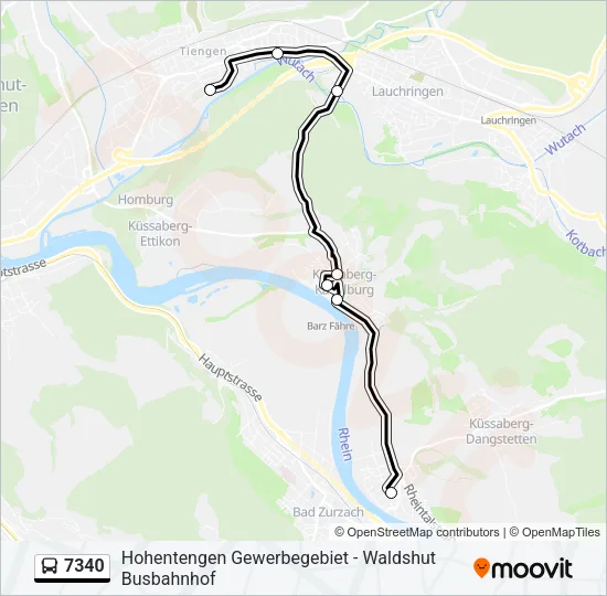 7340 Bus Line Map