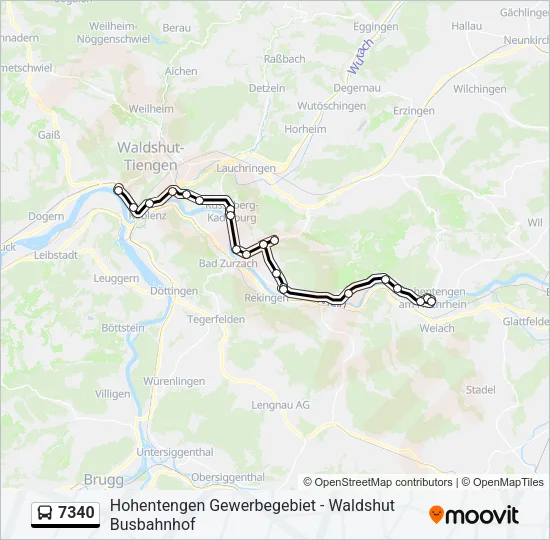 7340 Bus Line Map