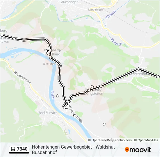 7340 Bus Line Map