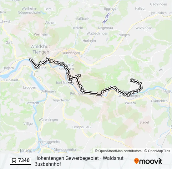 7340 Bus Line Map