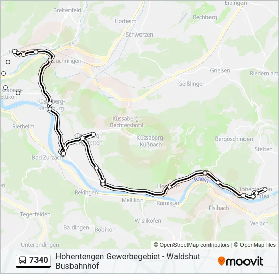 7340 Bus Line Map