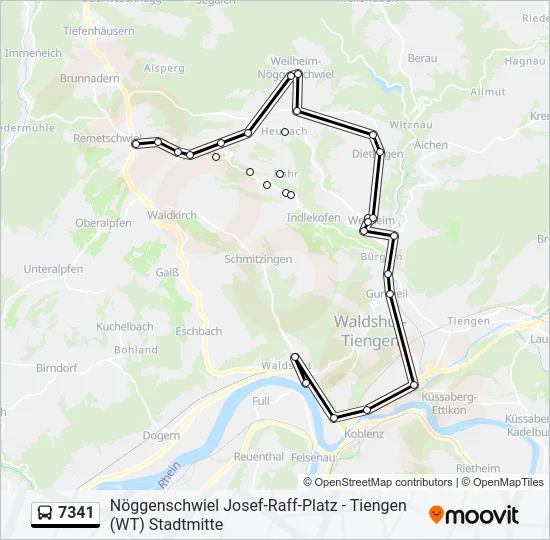 7341 Bus Line Map