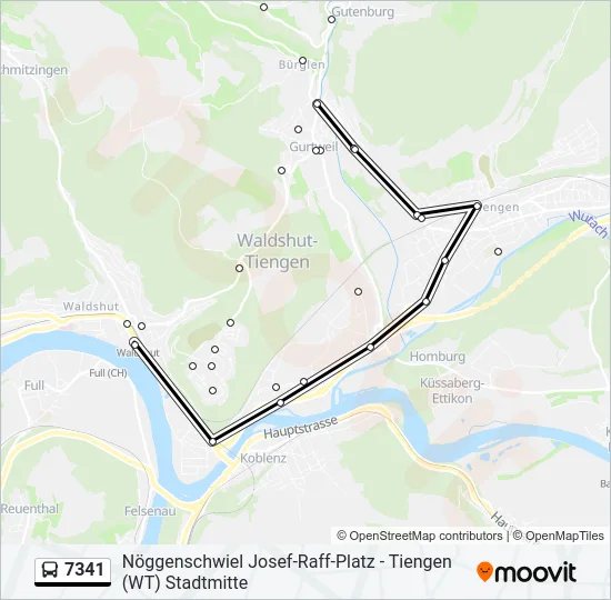 7341 Bus Line Map