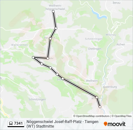 7341 Bus Line Map