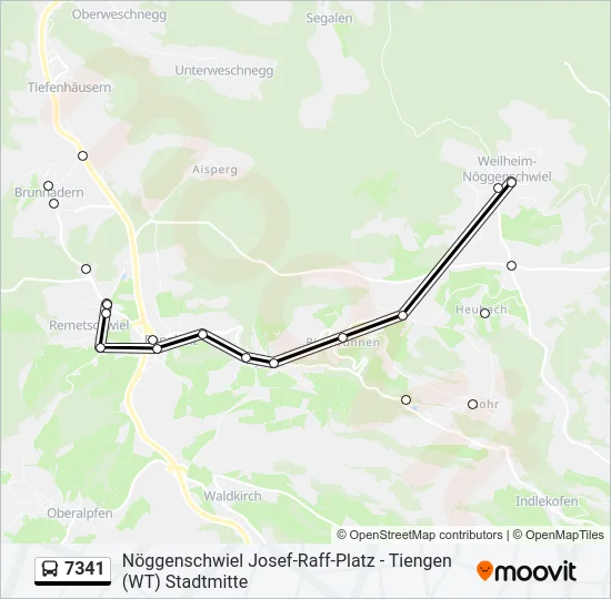 7341 Bus Line Map