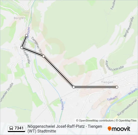 7341 Bus Line Map