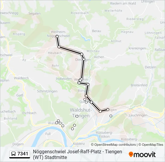 7341 Bus Line Map