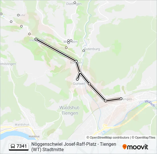 7341 Bus Line Map