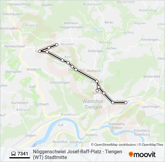 7341 Bus Line Map