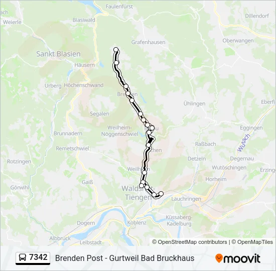 7342 Bus Line Map