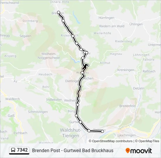 7342 Bus Line Map