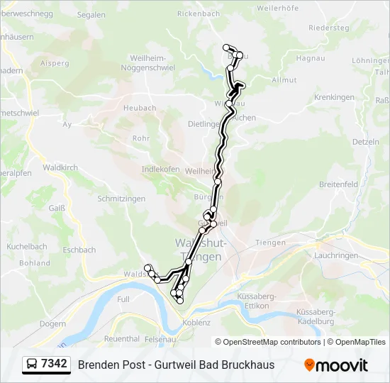 7342 Bus Line Map