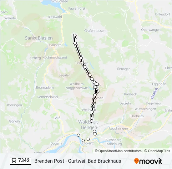7342 Bus Line Map