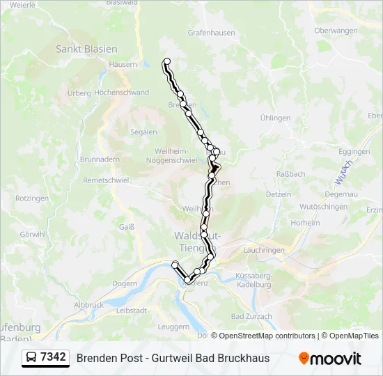 7342 Bus Line Map