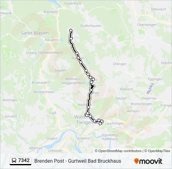 7342 Bus Line Map
