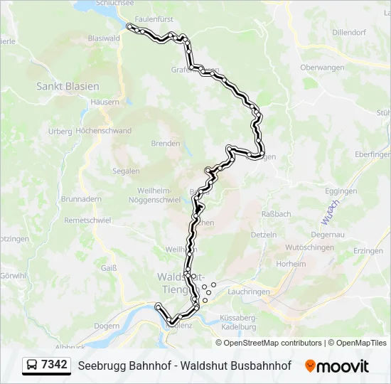 7342 Bus Line Map
