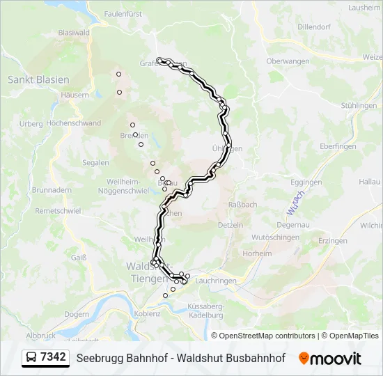 7342 Bus Line Map