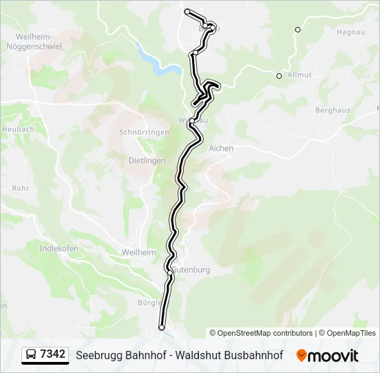 7342 Bus Line Map