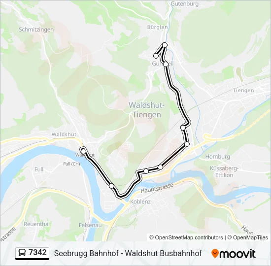 7342 Bus Line Map