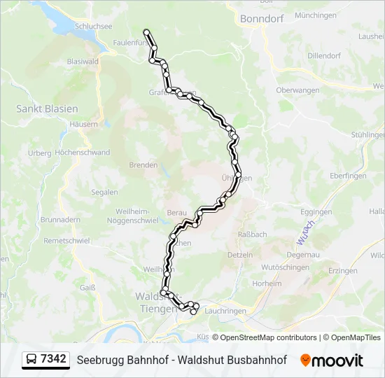 7342 Bus Line Map