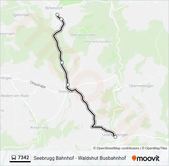 7342 Bus Line Map