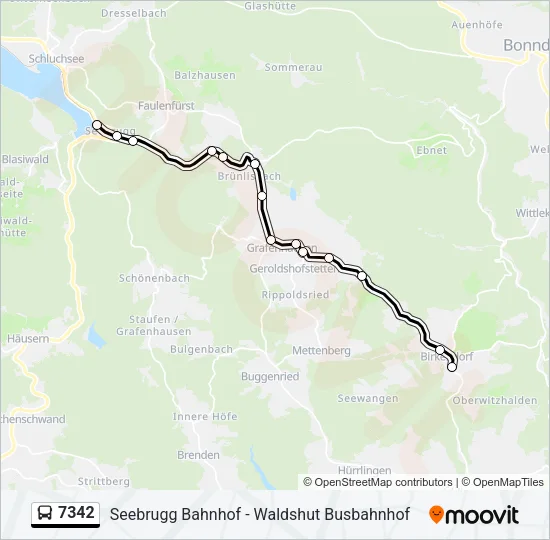 7342 Bus Line Map